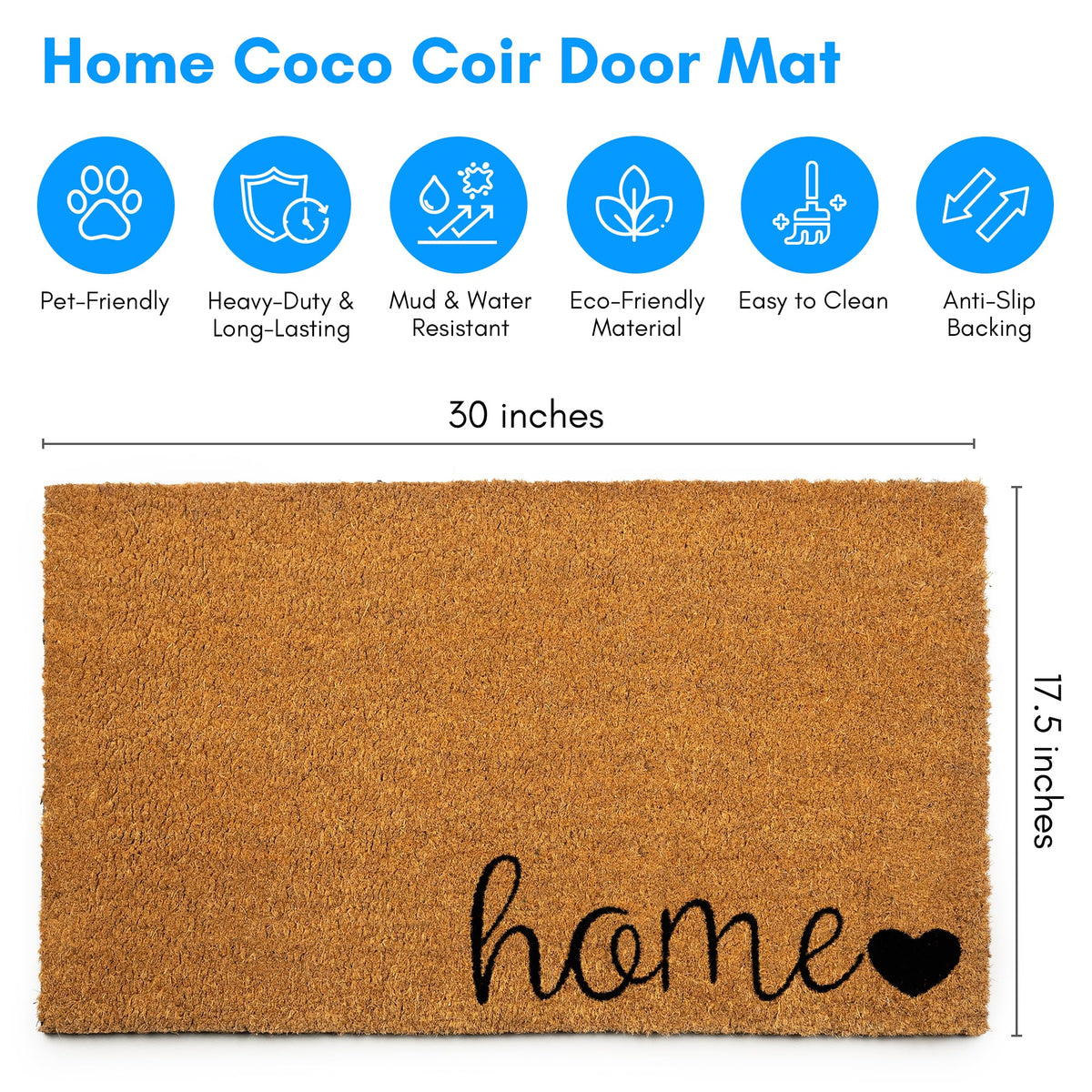PLUS Haven coco coir texture close-up highlights durable natural fibers.
