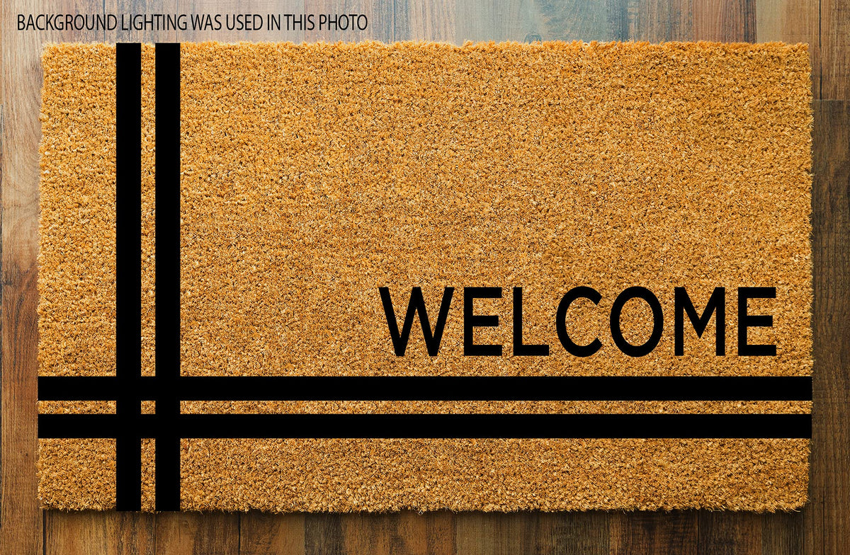 PLUS Haven natural brown mat complements porch decor at the threshold