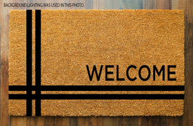 PLUS Haven natural brown mat complements porch decor at the threshold