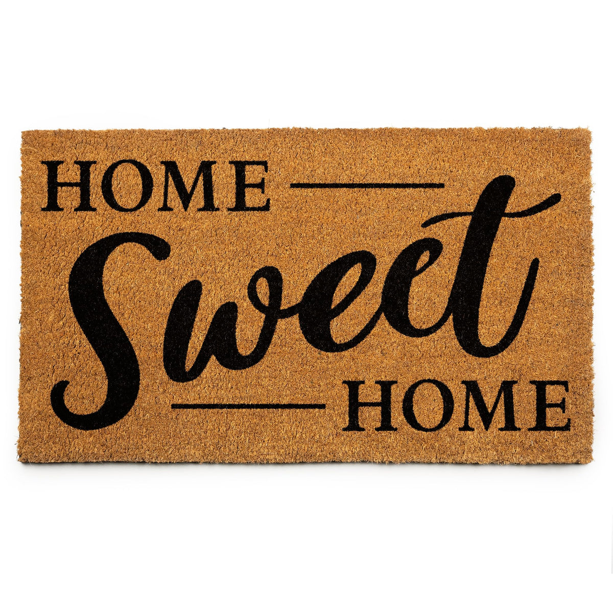 PLUS Haven door mat front view in natural brown traps dirt at the doorstep
