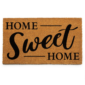 PLUS Haven door mat front view in natural brown traps dirt at the doorstep