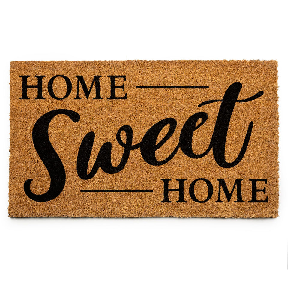PLUS Haven door mat front view in natural brown traps dirt at the doorstep
