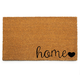PLUS Haven front door mat close-up shows coco coir texture that traps dirt.