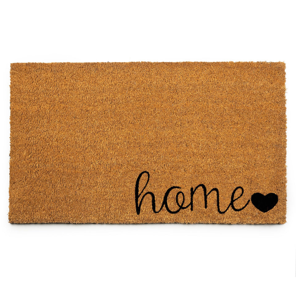 PLUS Haven front door mat close-up shows coco coir texture that traps dirt.