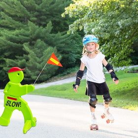 Plus tard reflective caution flag Step2-compatible for high visibility in all weather.