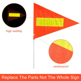 Plus tard six 12-inch poles included for flexible flag height customization.