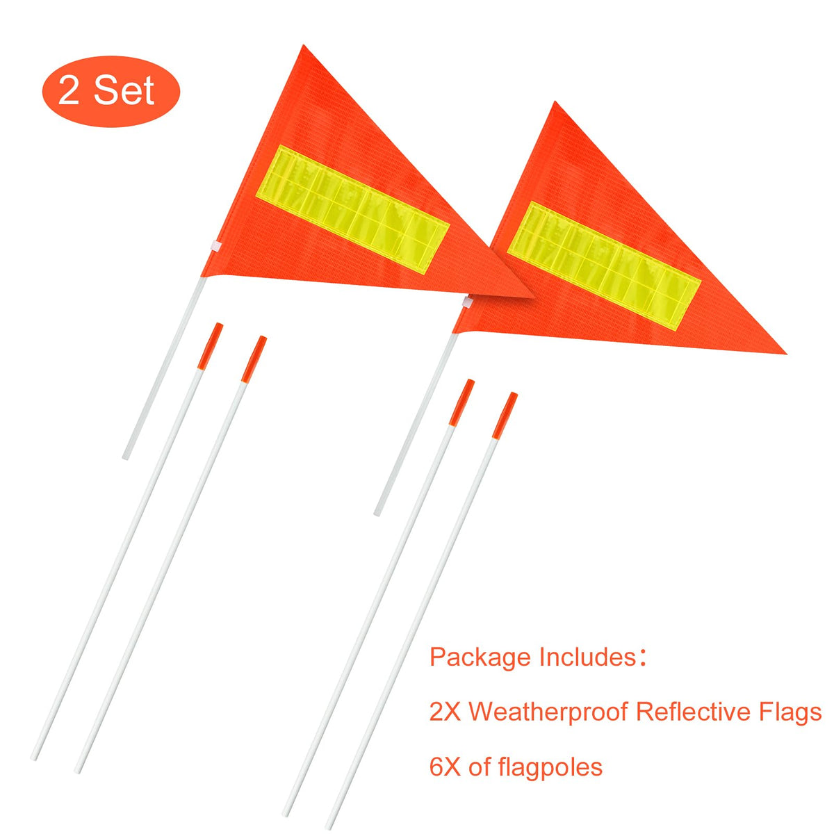 Plus tard weatherproof flag designed to withstand rain and sun.