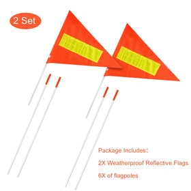 Plus tard weatherproof flag designed to withstand rain and sun.