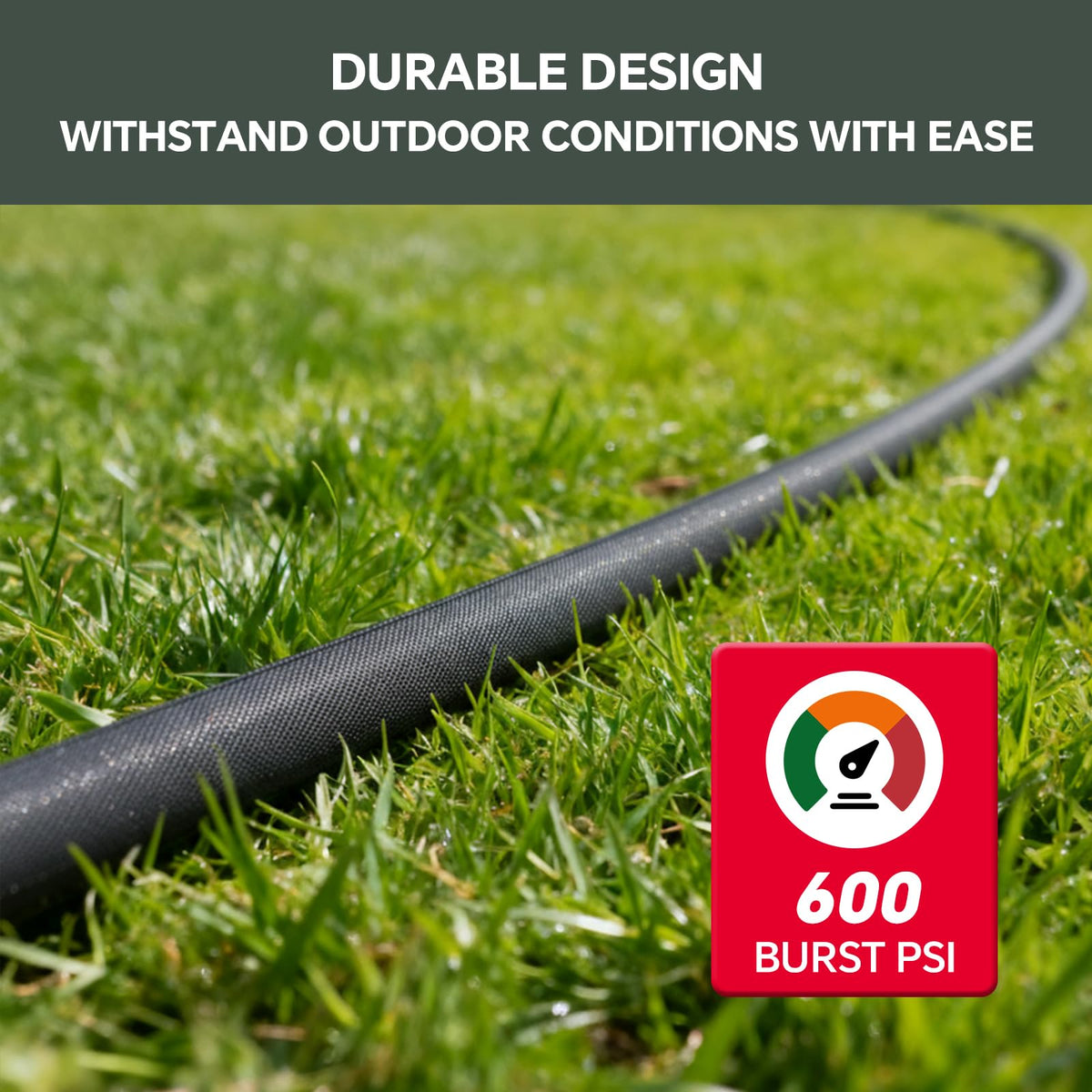 PLYPLYE Garden Hose 3/4in aluminum fittings enable quick secure connections.