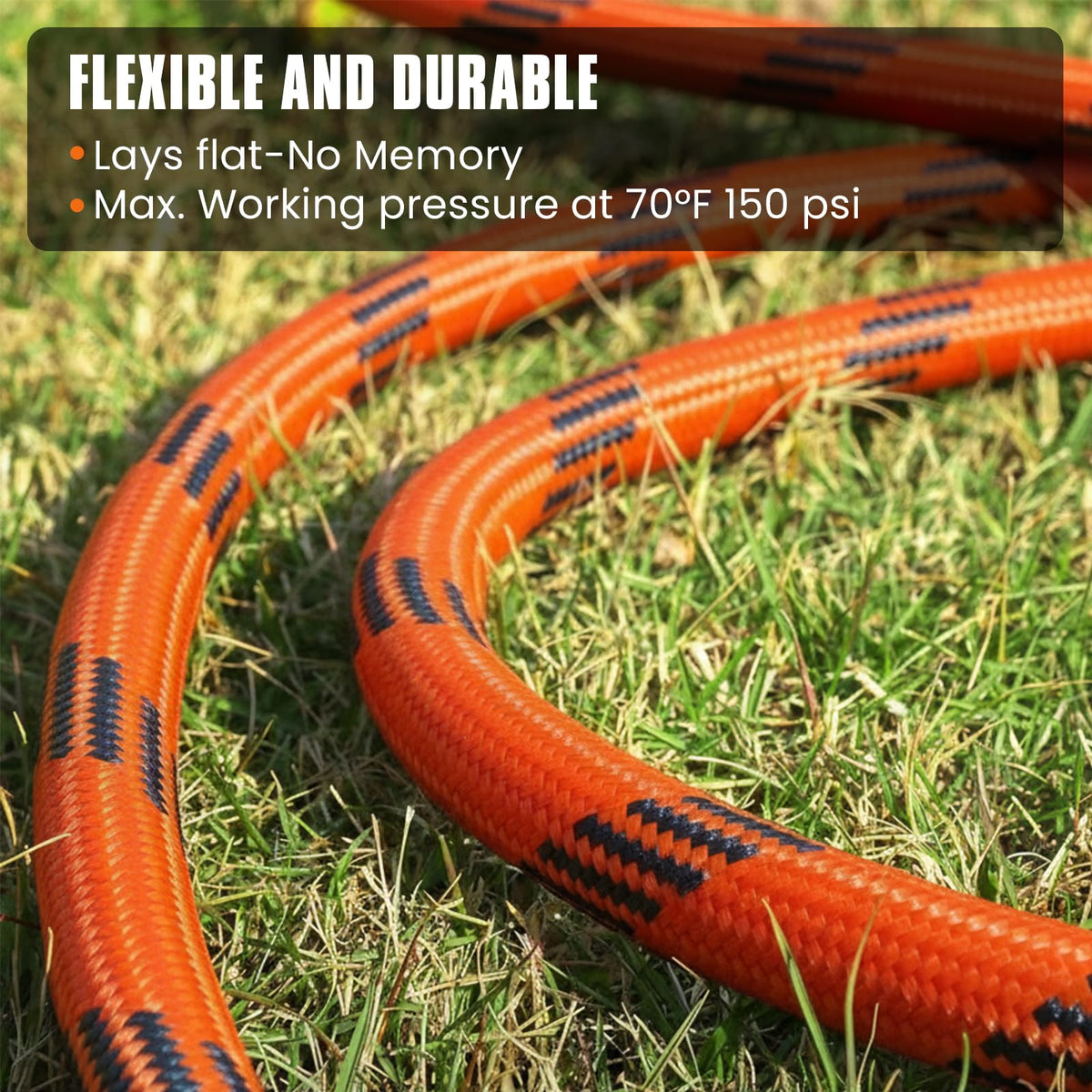 PLYPLYE kink-resistant construction maintains shape while navigating garden beds.