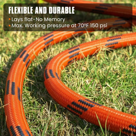 PLYPLYE kink-resistant construction maintains shape while navigating garden beds.
