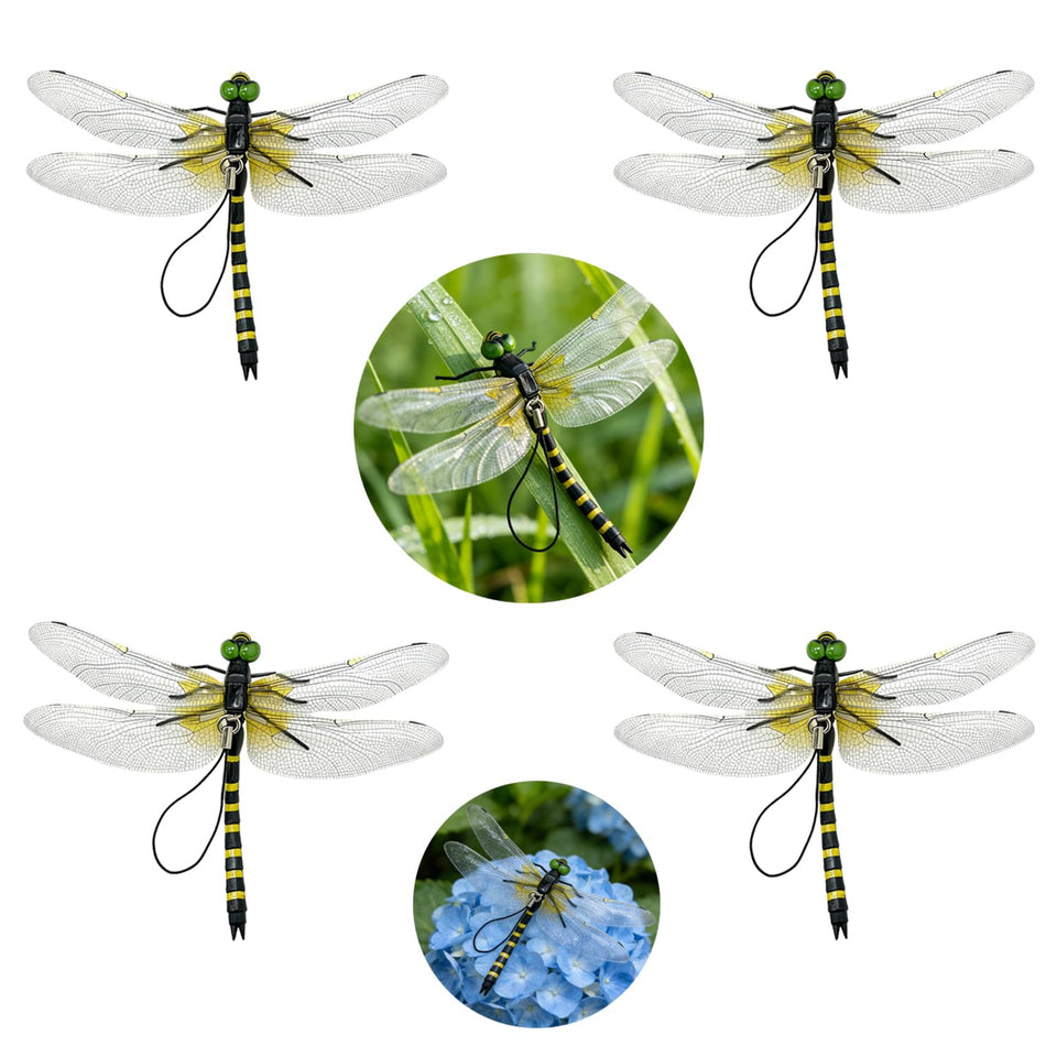 PMDYBY Dragon Fly Clips lifelike ornament for garden or hat with pest deterrence