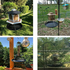 Pmsanzay backyard setup supports bird viewing while protecting turf from spilled seed.