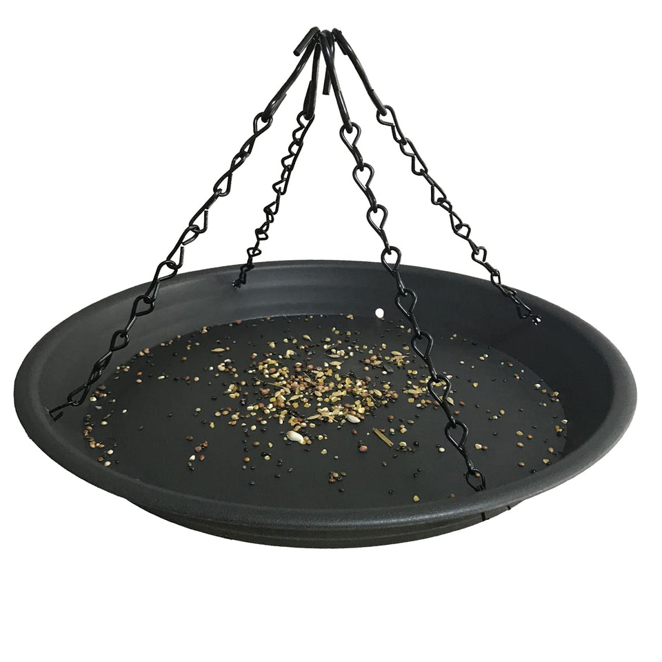 Pmsanzay bird feeder tray hanging reduces seed waste and keeps the feeding area tidy.