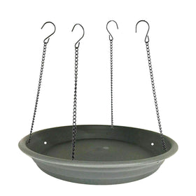 Pmsanzay Bird Seed Catcher Tray hanging below feeder reduces seed waste outdoors.