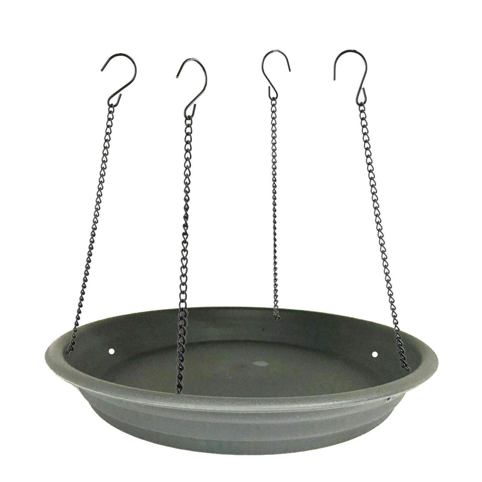 Pmsanzay Bird Seed Catcher Tray hanging below feeder reduces seed waste outdoors.