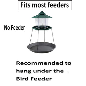 Pmsanzay Bird Seed Catcher Tray features non-glare black chains for secure attachment.