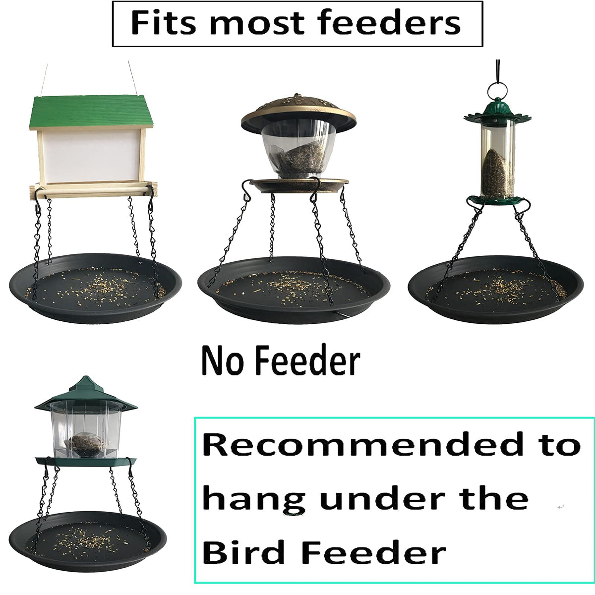 Pmsanzay platform feeder with viewing area lets you monitor seed levels easily.