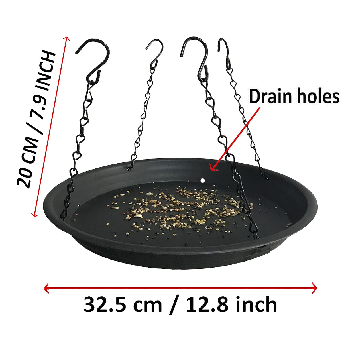 Pmsanzay seed catcher tray platform catches dropped seed for a cleaner garden.