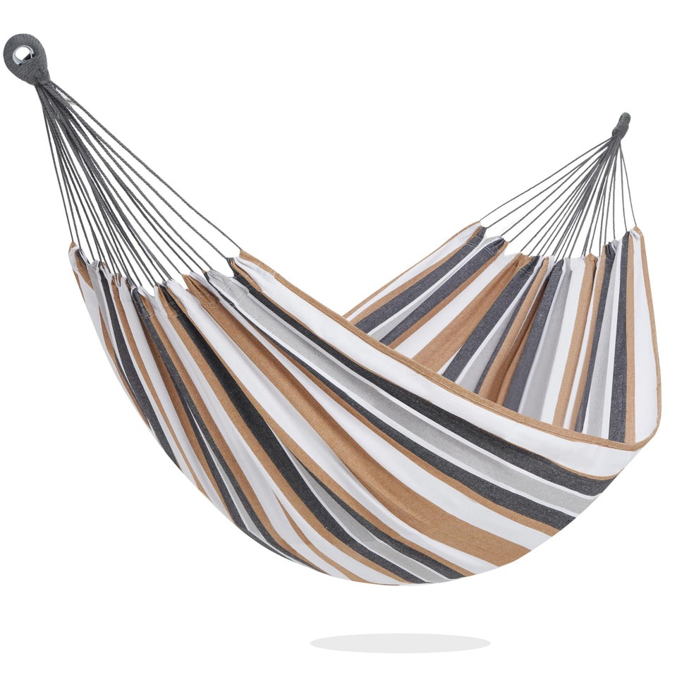 PNAEUT Double Hammock outdoors coffee color offering cozy two-person relaxation