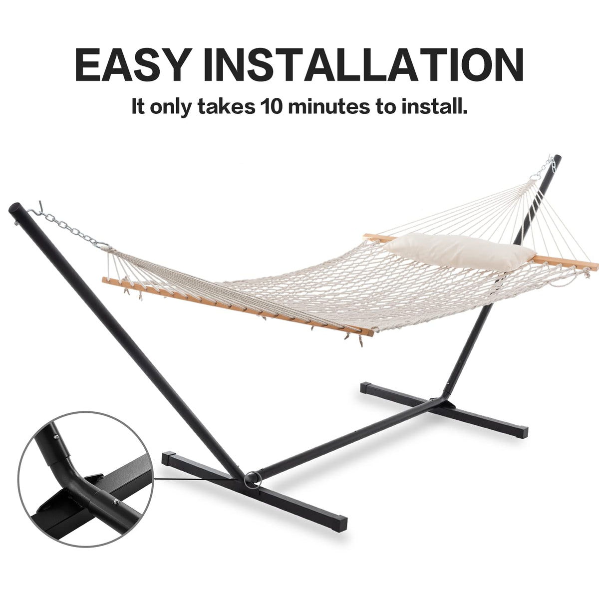 PNAEUT sturdy steel stand supports long-lasting outdoor use.