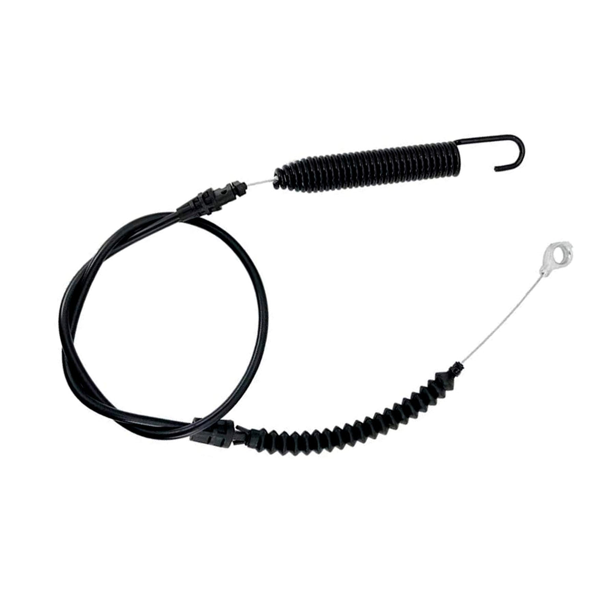 Poagavgs deck engage cable closeup for smooth deck operation on Craftsman and MTD tractors.