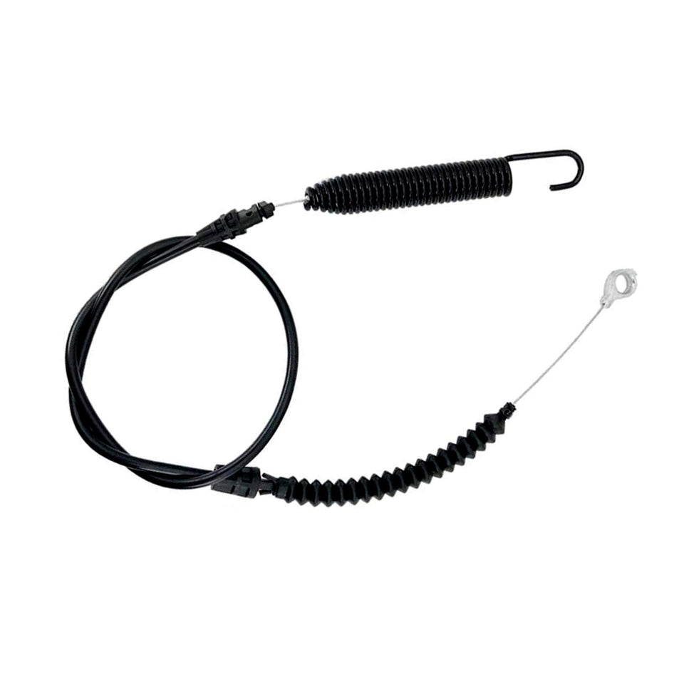 Poagavgs deck engage cable closeup for smooth deck operation on Craftsman and MTD tractors.