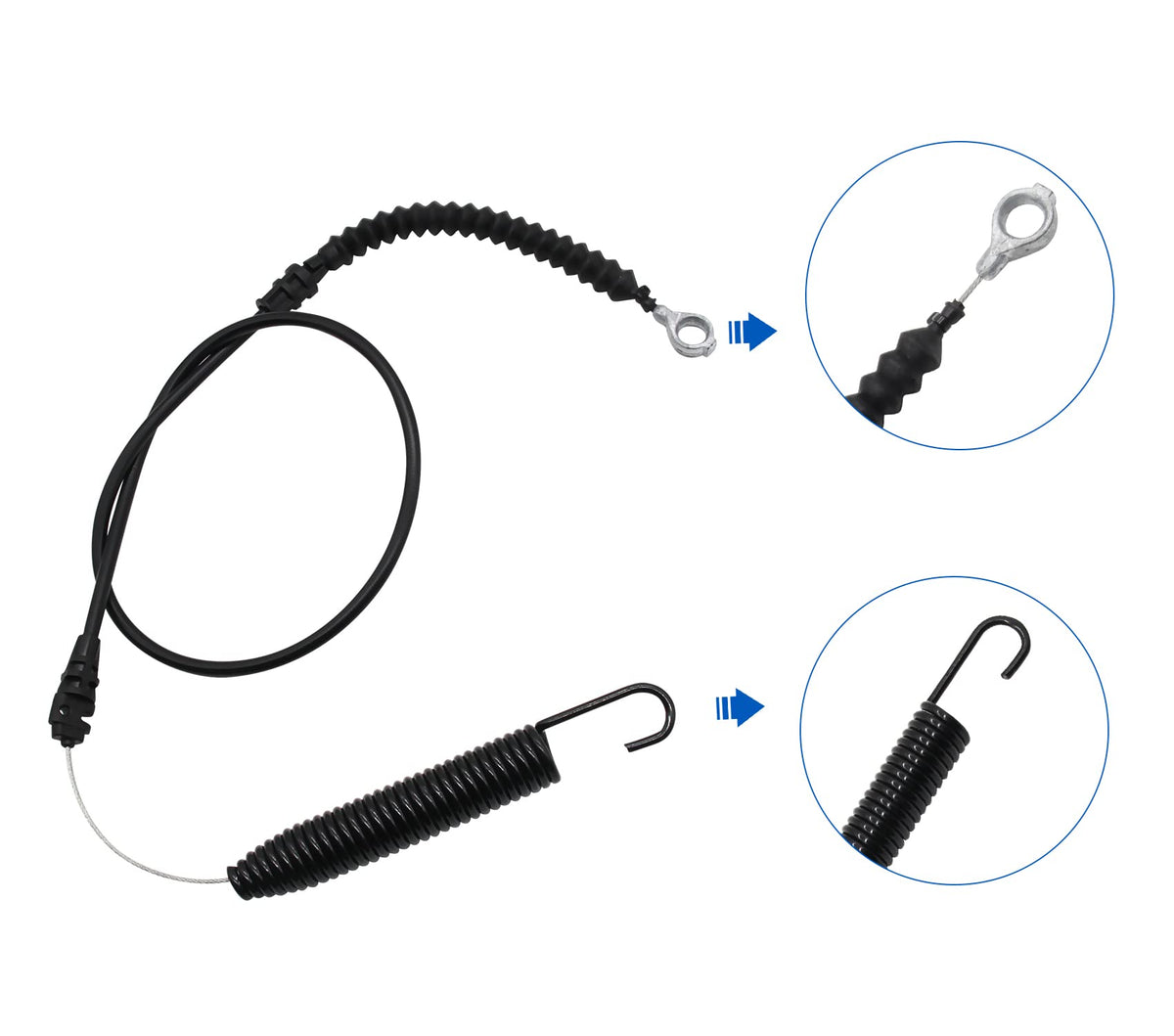 Poagavgs deck engage cable packaging ready for quick replacement.