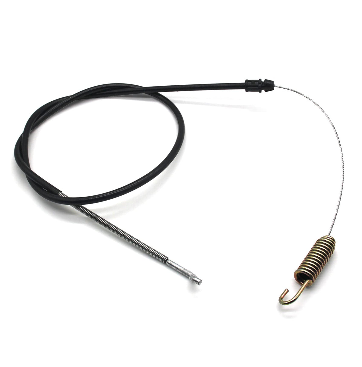 Close-up of the Poagavgs cable, highlighting sturdy construction for smooth mower control.