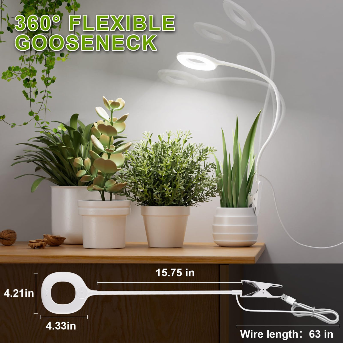 POBOMVOM 15.75-inch gooseneck offers flexible, precise light direction