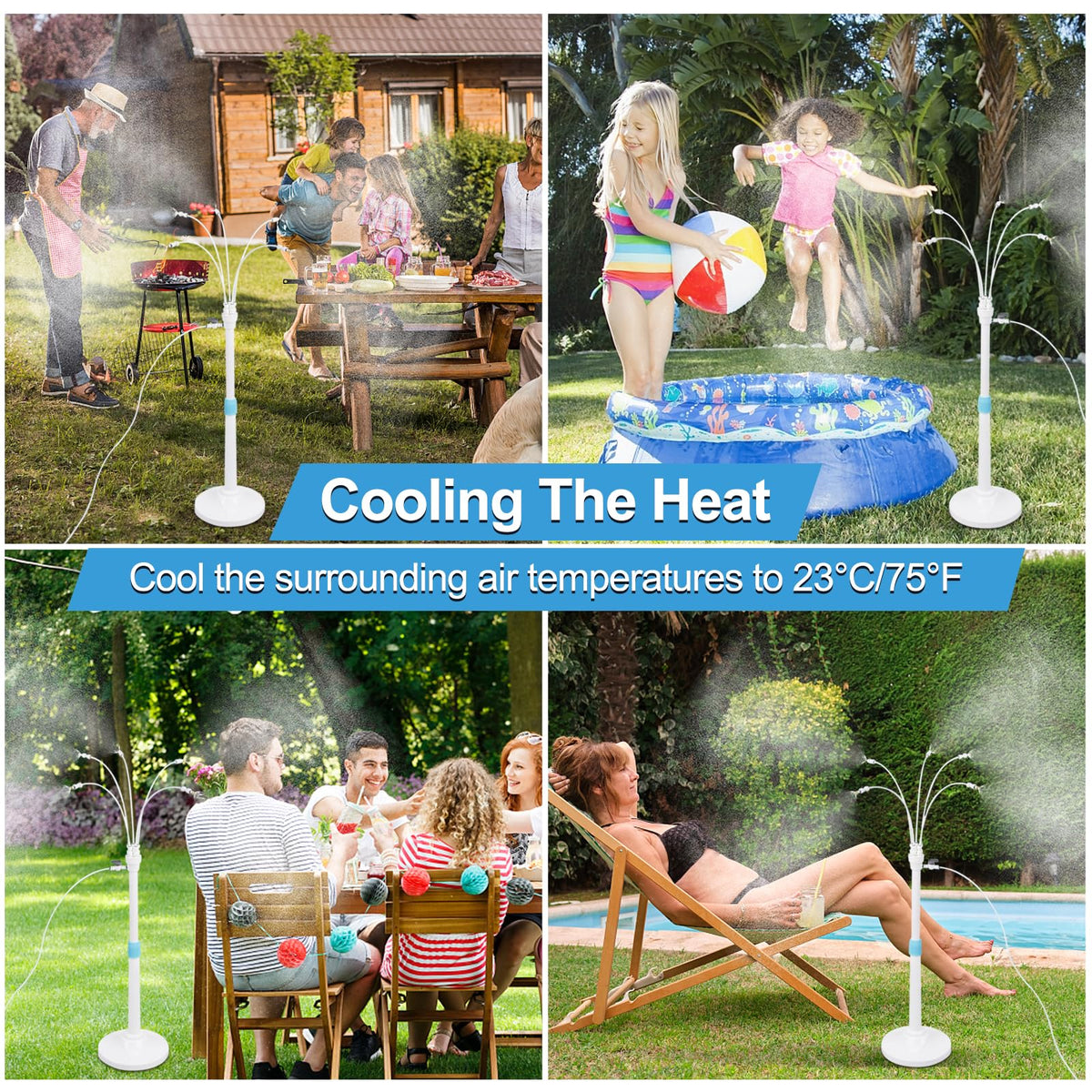 POCKET PANDA 26ft misting hose expands outdoor coverage