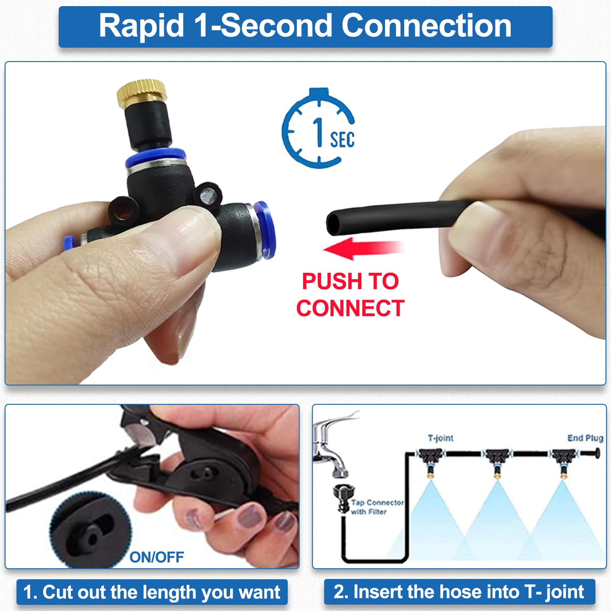 POCKET PANDA complete misting kit with all parts for outdoor cooling