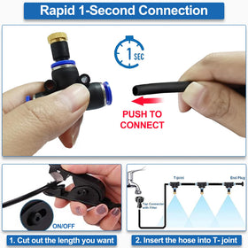 POCKET PANDA complete misting kit with all parts for outdoor cooling