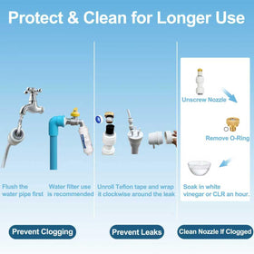 POCKET PANDA easy setup connects to a standard garden faucet