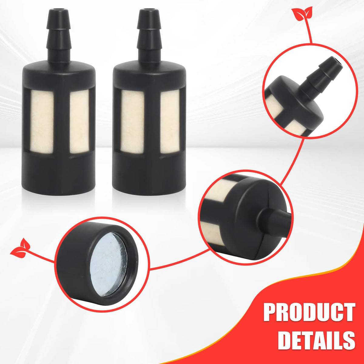 Podoy ten-pack fuel filters for quick replacements on multiple machines.
