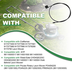 Podoy engine control cable in conduit view supports safer mowing