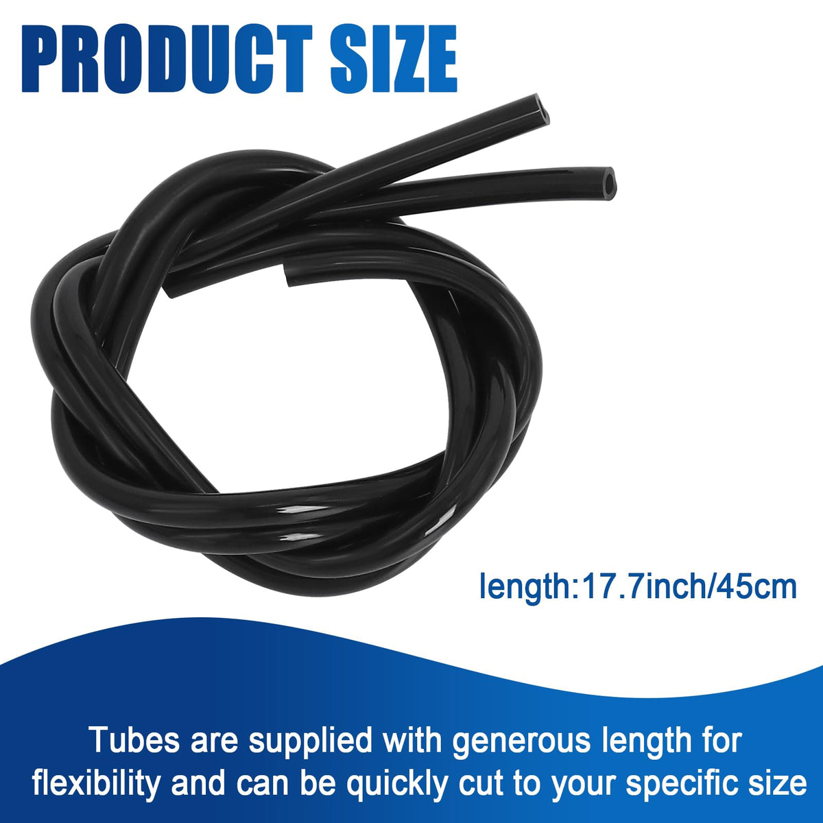 Podoy fuel tank vent line pack 2, side view, easy to trim for fit