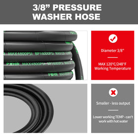 POHIR steel-wire braided hose built for durability under high pressure.