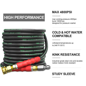 POHIR synthetic rubber jacket provides easy handling and resilience.