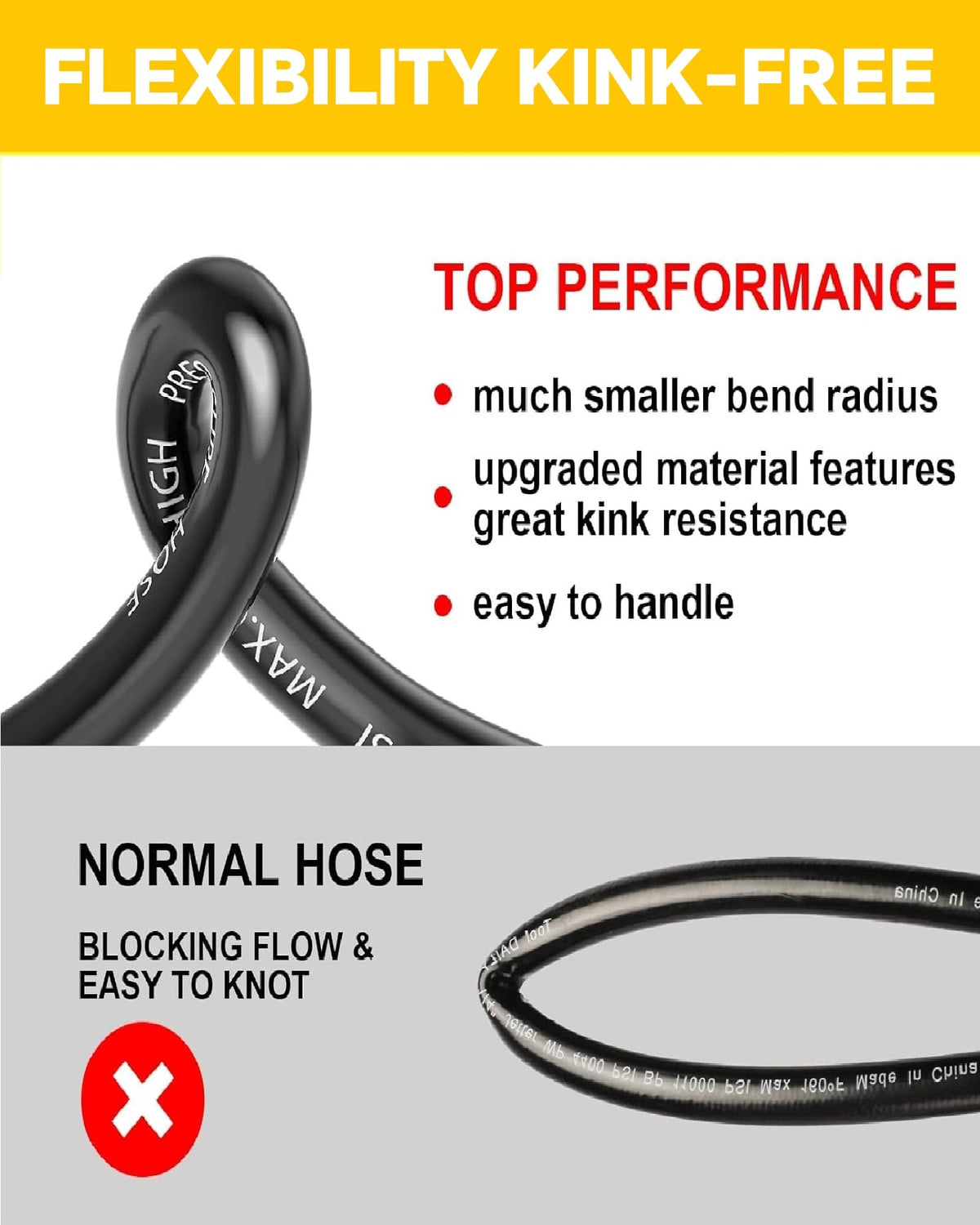 POHIR kink-resistant hose reduces tangles during cleaning sessions.