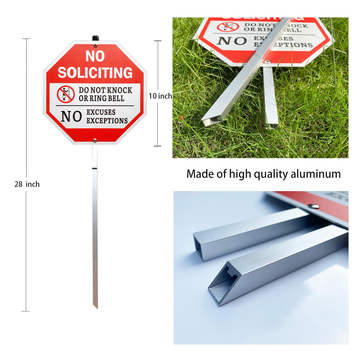 Poicrm sign's reflective surface boosts nighttime visibility along pathways