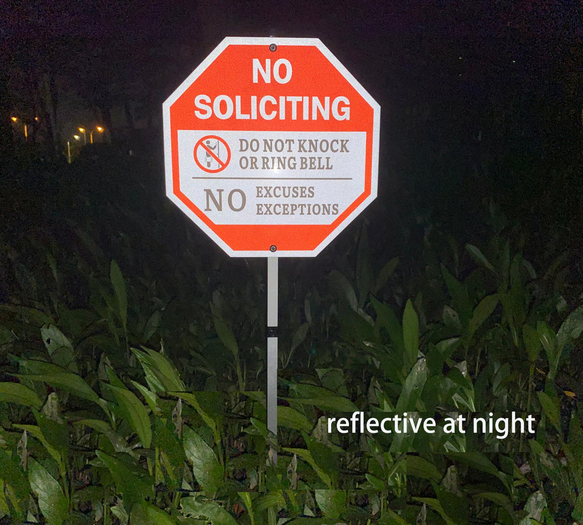 Poicrm sign includes a 28-inch stake for stable placement