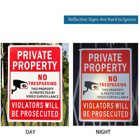 Poicrm set of 2 signs designed for fast outdoor installation