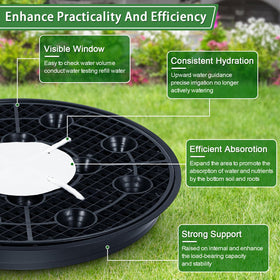 POILKMNI 16.5 inch water tray elevates pots to prevent bottom rot.