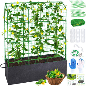 POILKMNI cucumber trellis arch design supports climbing vines with improved airflow.
