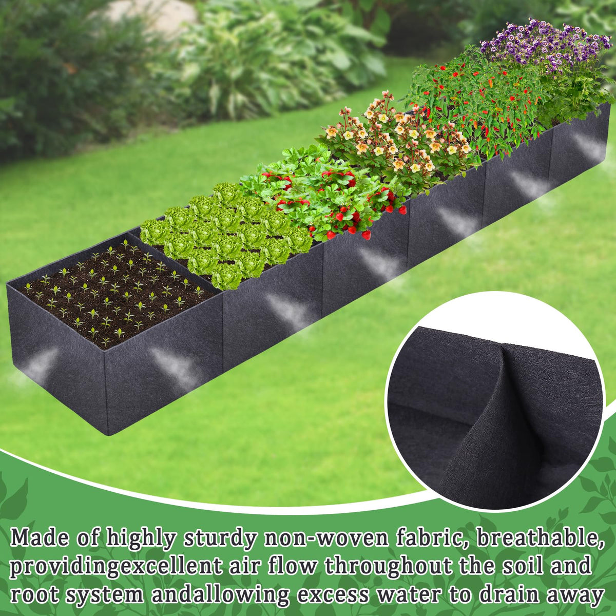 POILKMNI portable raised bed foldable for easy storage and relocation.