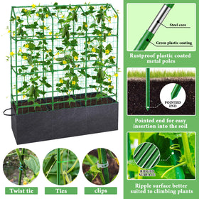 POILKMNI ventilated raised bed promotes drainage and healthy root airflow.