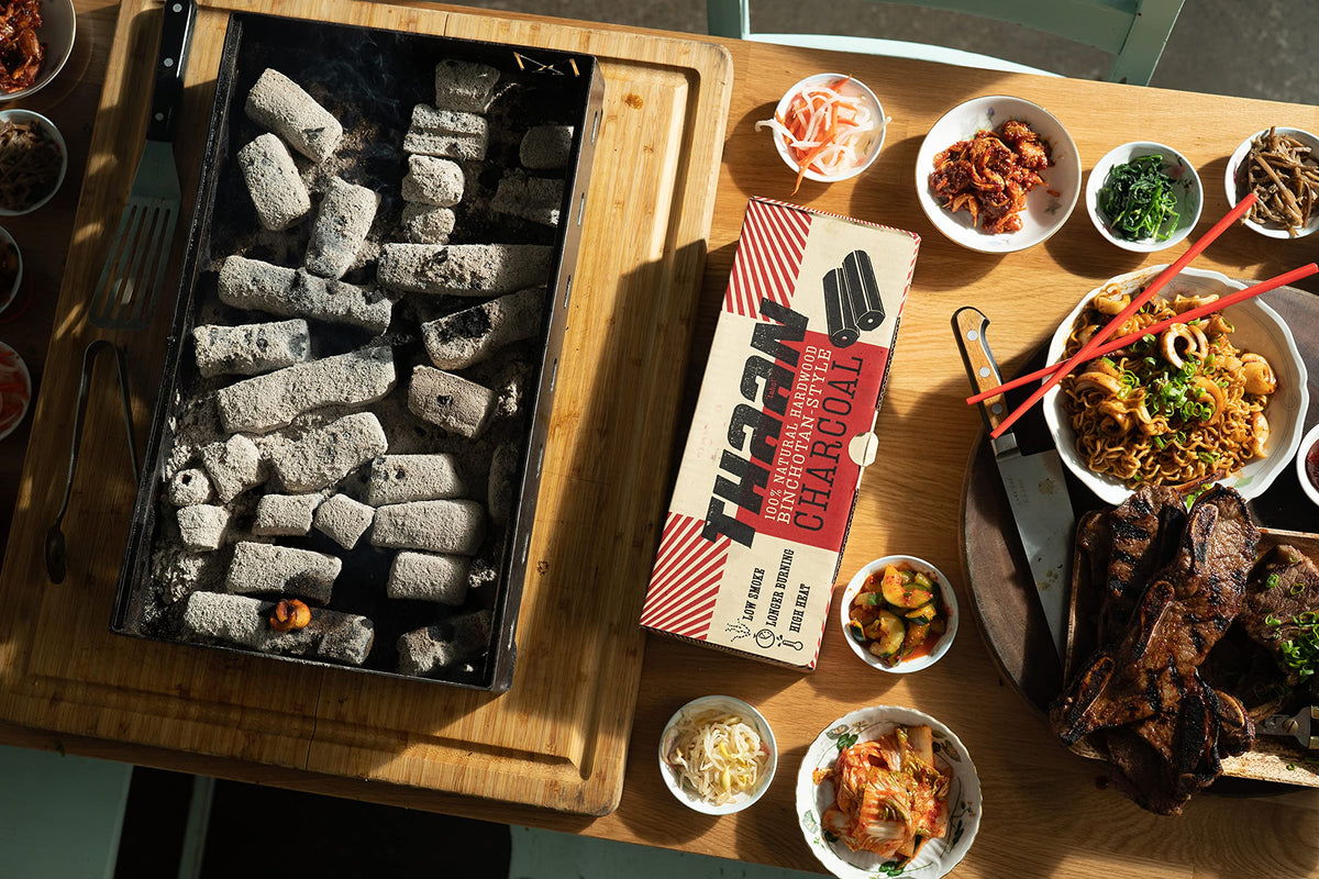 Pok-Pok Thaan Charcoal long-burn-time delivers steady heat for longer cooks.
