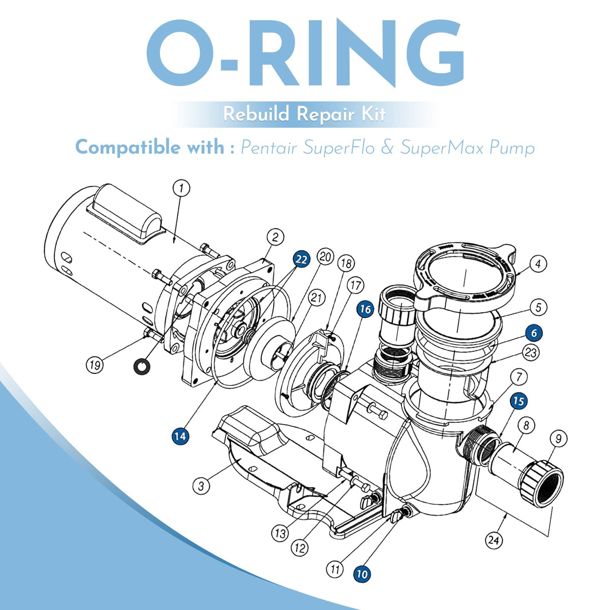 Pokin O-Ring Rebuild Kit drain plug O-rings in place for watertight seals