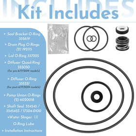 Pokin O-Ring Rebuild Kit pump union O-rings close-up for leak prevention